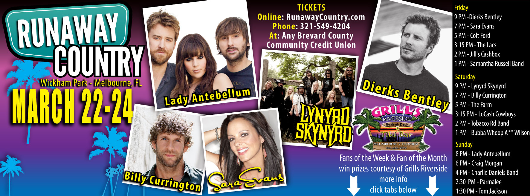 2013 Runaway Country Music Festival at Wickham Park in Melbourne on